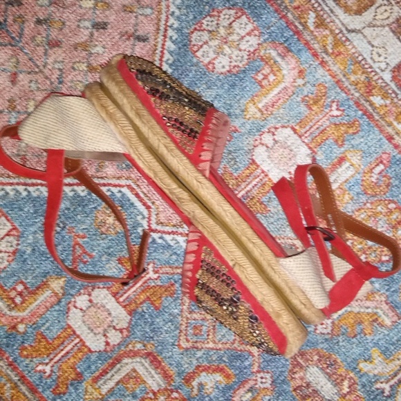 Bacio 61 Anthropology Beaded Ankle Strap Espadrilles - Picture 6 of 16